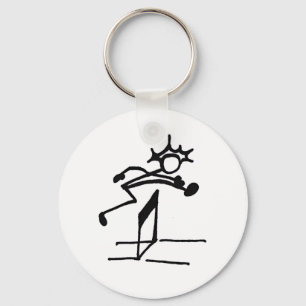 Het Spoor en het Gebied van Stickman van Hurdler Sleutelhanger