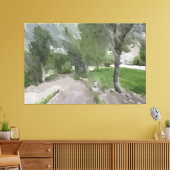 Het spoor nabij het rivierschilderCanvas Canvas Afdruk (Insitu (Woonkamer))