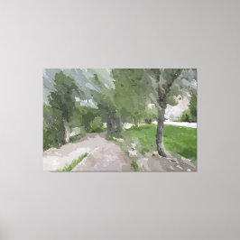 Het spoor nabij het rivierschilderCanvas Canvas Afdruk