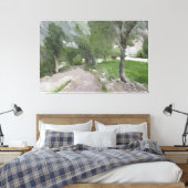 Het spoor nabij het rivierschilderCanvas Canvas Afdruk (Insitu (Slaapkamer))