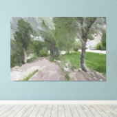 Het spoor nabij het rivierschilderCanvas Canvas Afdruk (Insitu (Houten vloer))