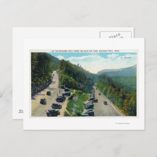 Het spoor omhoog van de Draai van de Haar, Geparke Briefkaart (Voorkant / Achterkant)