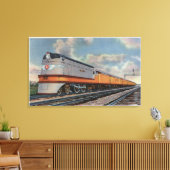 Het spoor van de spoorweg Hiawatha #2 Canvas Afdruk (Insitu (Woonkamer))