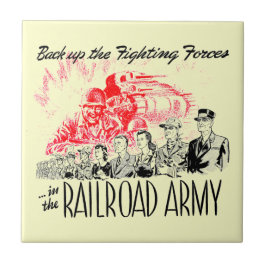 Het spoorwegleger - Back-up van de gevechtstroepen Tegeltje