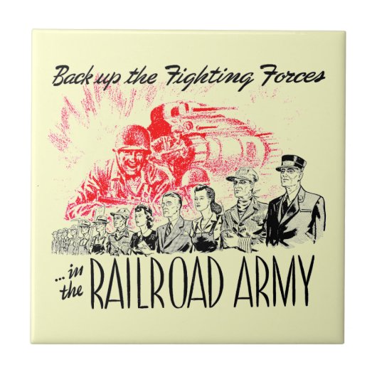 Het spoorwegleger - Back-up van de gevechtstroepen Tegeltje (Voorkant)