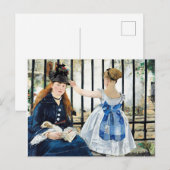 Het spoorwegstation, beroemd schilderij van Edouar Briefkaart (Voorkant / Achterkant)