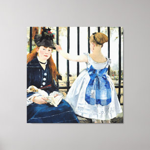 Het spoorwegstation, beroemd schilderij van Edouar Canvas Afdruk