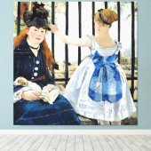 Het spoorwegstation, beroemd schilderij van Edouar Canvas Afdruk (Insitu (Houten vloer))