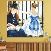 Het spoorwegstation, beroemd schilderij van Edouar Canvas Afdruk (Insitu (Woonkamer))