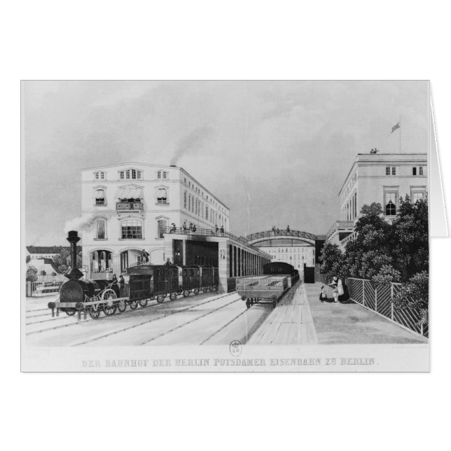 Het spoorwegstation van de trein Berlijn-Potsdam (Voorkant Horizontaal)