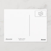 Het spoorwegstation zwart-wit schetsen briefkaart (Achterkant)