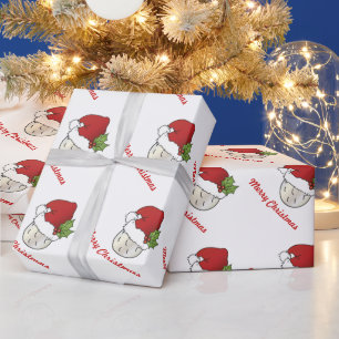 Het sportieve Golf van Kerstmis Cadeaupapier