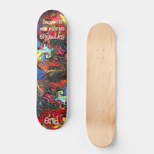 Het Sprawling-einde Skateboard (Voorkant)
