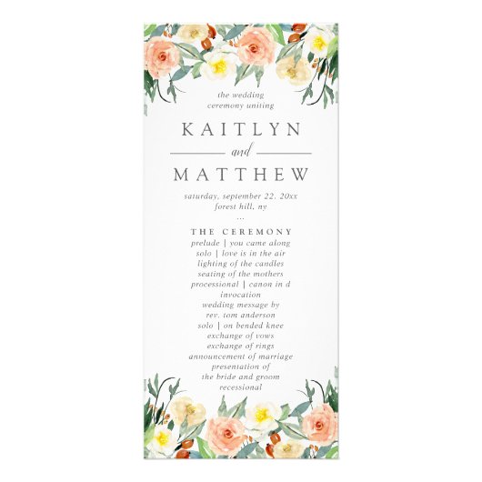 Het Spring Blossoms Wedding Collectie Programma (Voorkant)