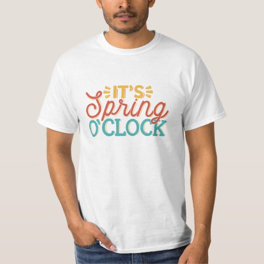 HET SPRING O'CLOCK SPARKLY TIME QUOTE T-SHIRT (Voorkant)