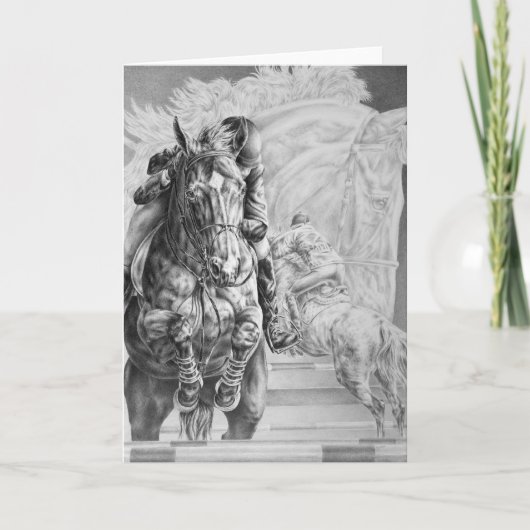 Het springen van de Tekening van het Paard door Kaart (Voorkant)