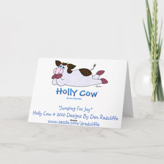 Het springen voor Vreugde Kaart (Achterkant)