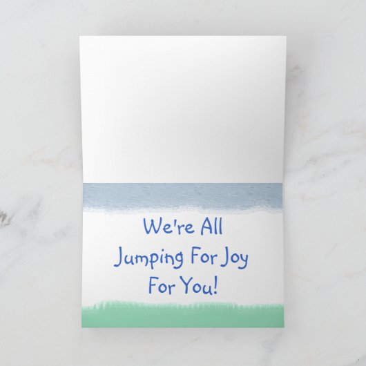 Het springen voor Vreugde Kaart (Binnen)