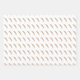 Het Sproetvedersignatuur inpakpapier Vel