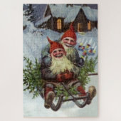 “Het sprokkelen van dennentakken” van Jenny Nystro Legpuzzel (Verticaal)