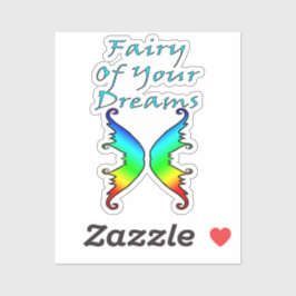 Het sprookje van je dromen regenboog sticker