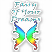 Het sprookje van je dromen regenboog sticker (Voorkant)