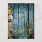 Het sprookjesachtige portret van de koningin van h briefkaart (Voorkant)