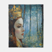 Het sprookjesachtige portret van de koningin van h fleece deken (Voorkant)