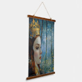 Het sprookjesachtige portret van de koningin van h hangend wandkleed (Gebogen)