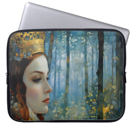 Het sprookjesachtige portret van de koningin van h laptop sleeve