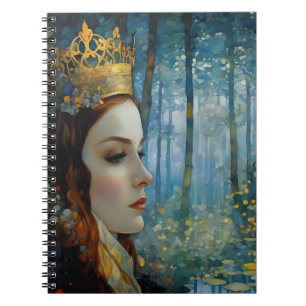 Het sprookjesachtige portret van de koningin van h notitieboek