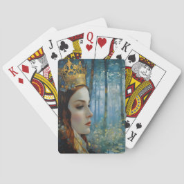 Het sprookjesachtige portret van de koningin van h pokerkaarten