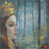 Het sprookjesachtige portret van de koningin van h sticker (Voorkant)