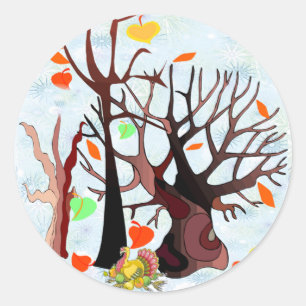 Het Sprookjesland van de herfst - Ronde Sticker