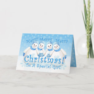Het Sprookjesland van de Sneeuwman van Kerstmis Feestdagen Kaart