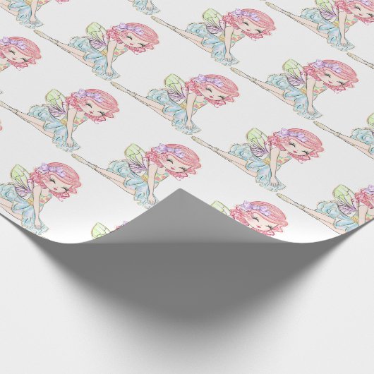 Het sprookjesmeisje cadeaupapier (Hoek)