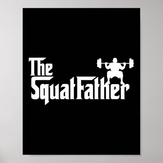 Het Squat Father Workout Bodybuilder Bodybuilding Poster (Voorkant)