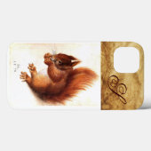 HET SQUIRREL MET NUTS-MONOGRAM Case-Mate iPhone CASE (Achterkant (horizontaal))