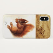 HET SQUIRREL MET NUTS-MONOGRAM Case-Mate iPhone CASE (Achterkant (horizontaal))
