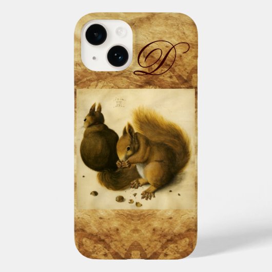 HET SQUIRREL MET NUTS-MONOGRAM Case-Mate iPhone CASE (Achterkant)