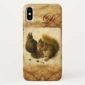 HET SQUIRREL MET NUTS-MONOGRAM Case-Mate iPhone CASE (Achterkant)