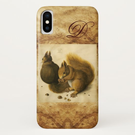 HET SQUIRREL MET NUTS-MONOGRAM Case-Mate iPhone CASE (Achterkant)