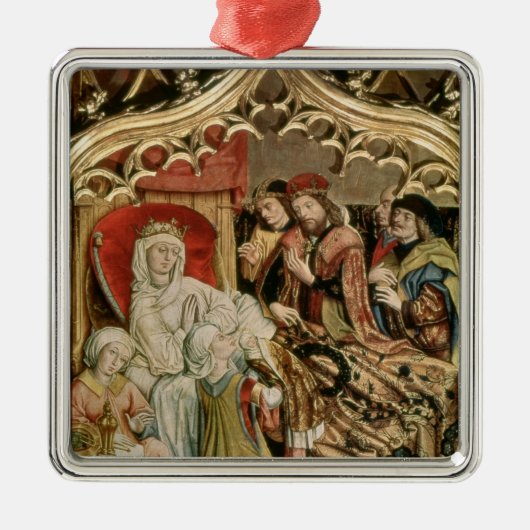 Het St. Elizabeth Altarstuk Metalen Ornament (Voorkant)