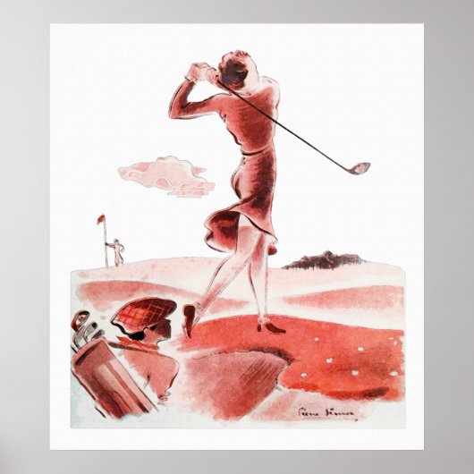 Het staafje van de caddy - Golfafdrukken van 1937 Poster (Voorkant)