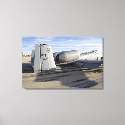 Het staartgedeelte van een A-10 Thunderbolt II Canvas Afdruk (Voorkant)