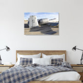 Het staartgedeelte van een A-10 Thunderbolt II Canvas Afdruk (Insitu (Slaapkamer))