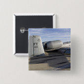 Het staartgedeelte van een A-10 Thunderbolt II Vierkante Button 5,1 Cm (Voorkant /achterkant)