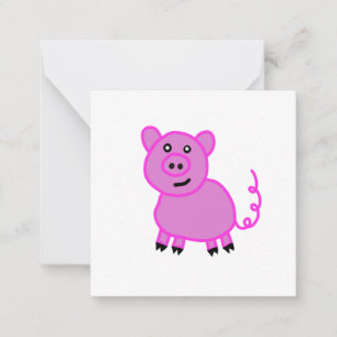 Het Staartloze Roze Biggetje is gewijzigd naar:  D Notitiekaartje