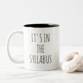Het Staat In De Studiegids Docentenmok Fun Profess Tweekleurige Koffiemok