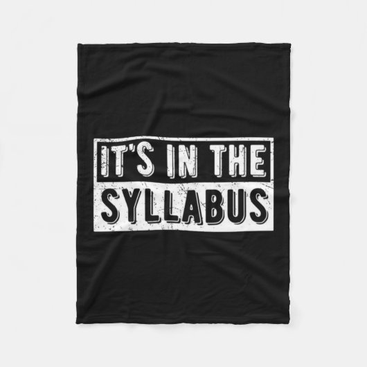 Het Staat In De Syllabus Fleece Deken (Voorkant)
